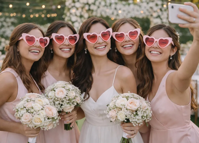 Heart Shaped Sunglasses with Pouch