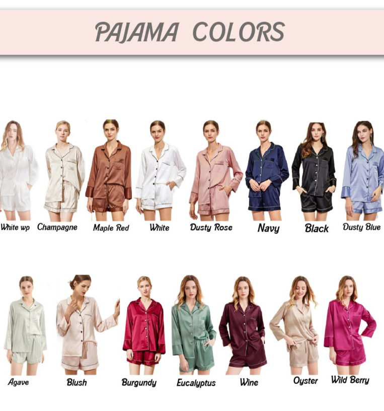 Long Sleeve Bridesmaid Pajama with Shorts