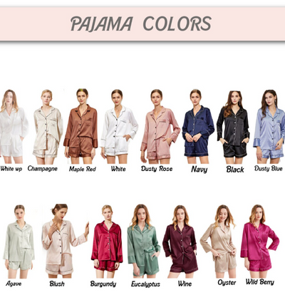 Long Sleeve Bridesmaid Pajama with Shorts