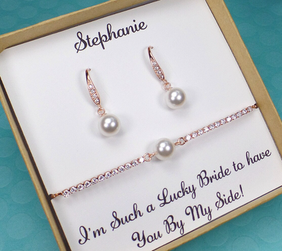 Bridesmaids Trio Options Proposal Jewelry Set