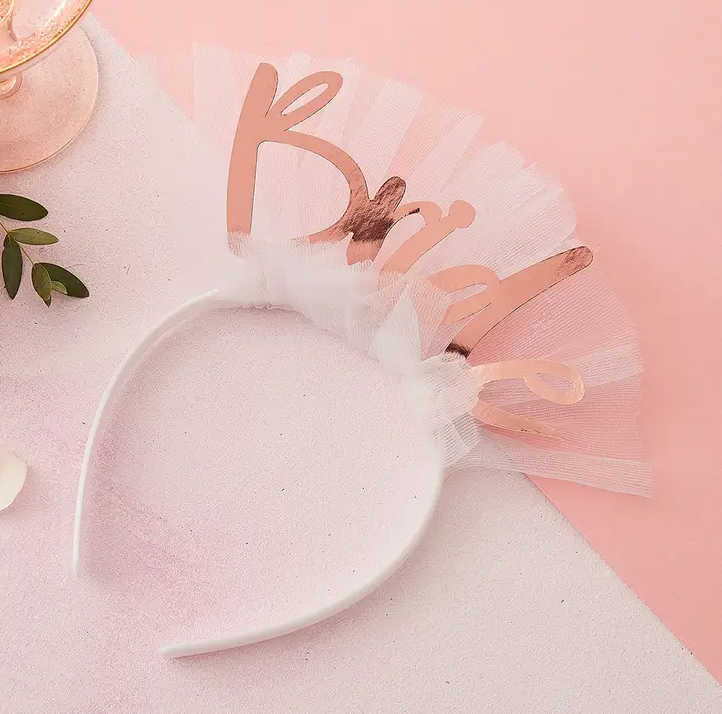 Bride Bachelorette Veil Headband