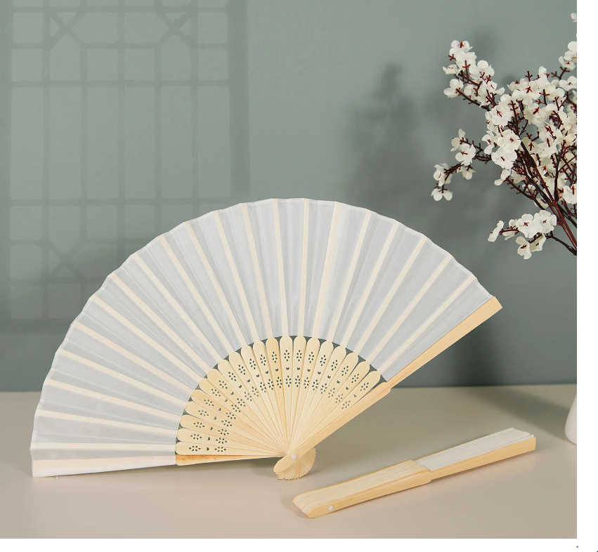 12 Pack Hand Held Fans Party Favor White Paper Fan Bamboo Folding Fans  Handheld Folded For Church Wedding Gift3341224 From Mvdm, $12.08