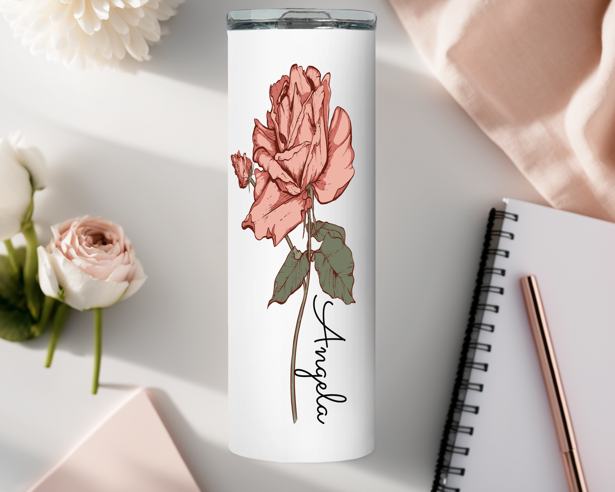 Flower Birth Month Personalized Tumbler - Bridesmaid Gifts Boutique