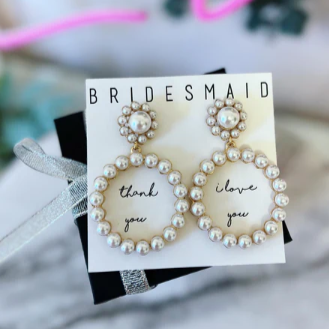 Bridal Party Pearl Statement Earrings