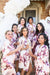 Silky Floral Satin Bridal Robe