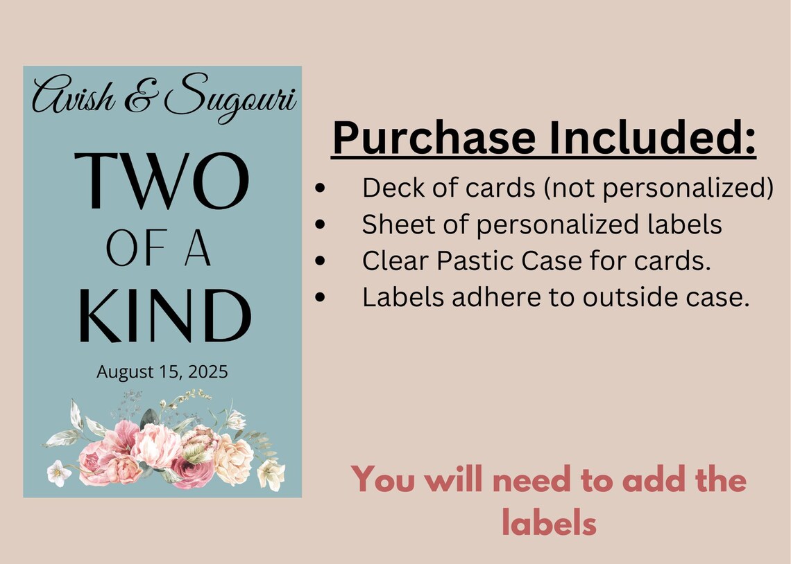 Playing Cards Wedding Favors