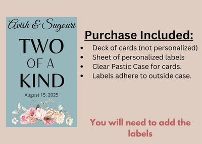 Playing Cards Wedding Favors