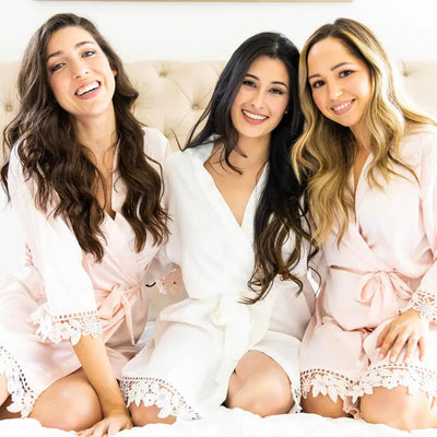 The Everyday Satin Lace Bridal Robe