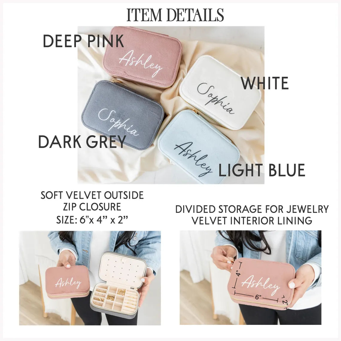 Travel Velvet Jewelry Box