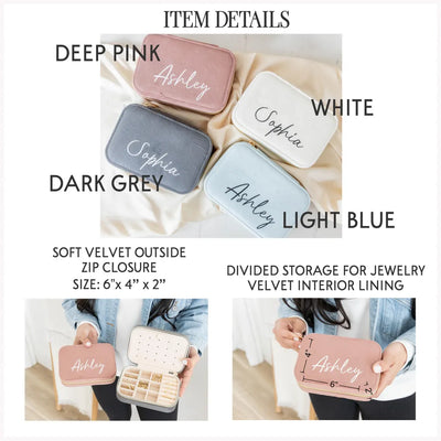 Travel Velvet Jewelry Box