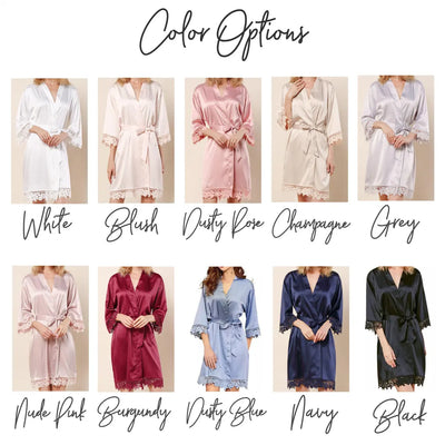 The Everyday Satin Lace Bridal Robe