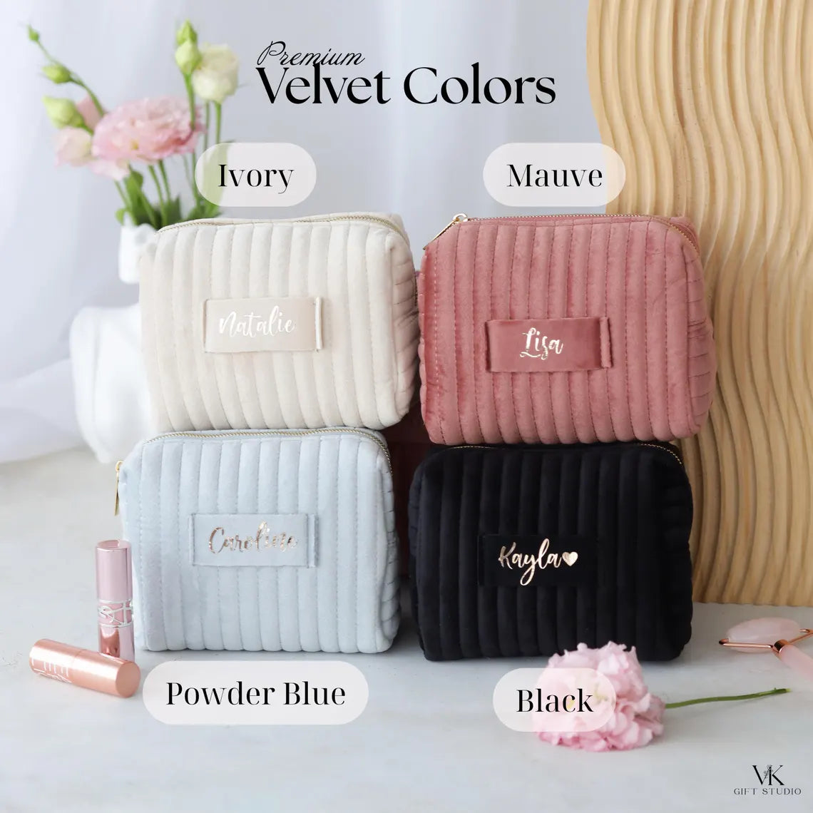 Velvet Cosmetic Bags