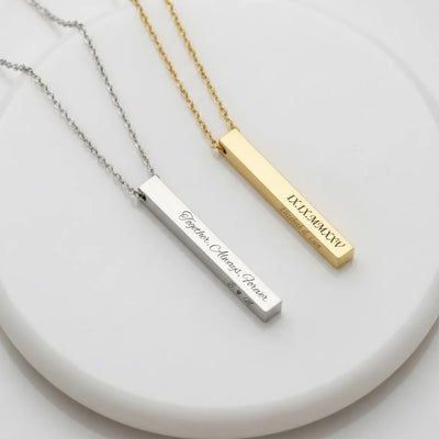 3D Personalized Bar Necklace