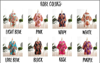 Silky Floral Satin Bridal Robe