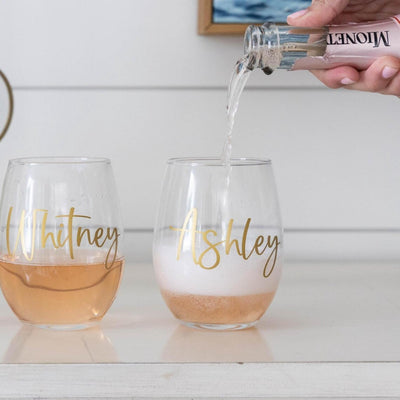 Raise a Toast Stemless Wine Glass