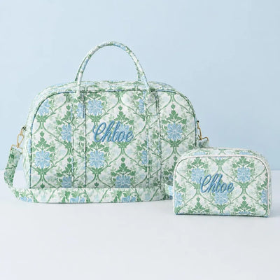 Personalized Floral Duffel Bag