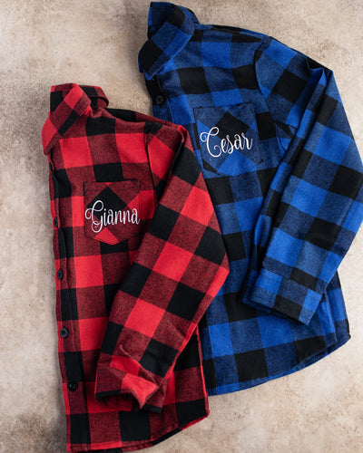 Flannel Bridal Party Shirts
