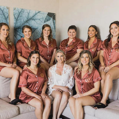 Satin Bridesmaid PJ Shorts Set