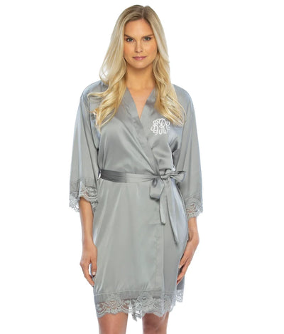 The Everyday Satin Lace Bridal Robe