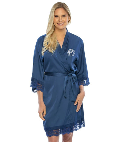 The Everyday Satin Lace Bridal Robe