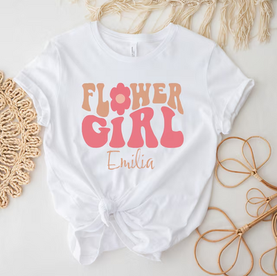 Flower Girl Tshirt With Name
