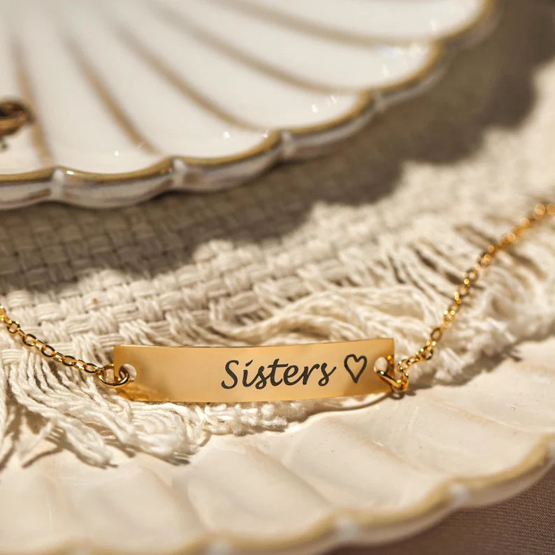 Bridesmaid Customized Bar Bracelet
