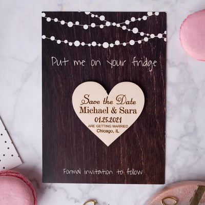 Save The Date Magnet Heart Favor
