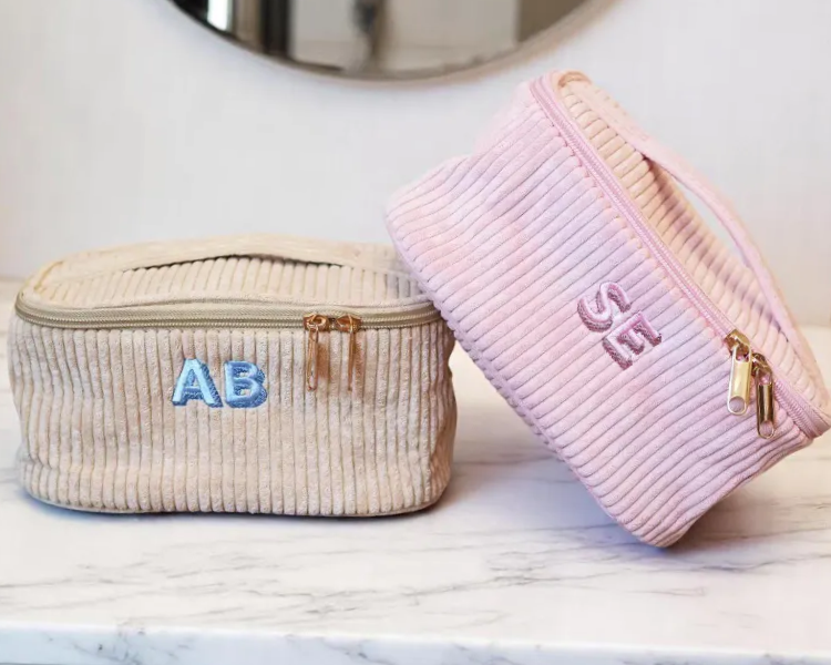 Personalized Embroidered Makeup Bag