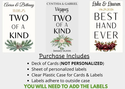 Winter Playing Card Favors