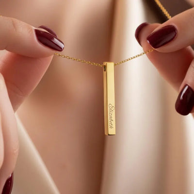 3D Personalized Bar Necklace