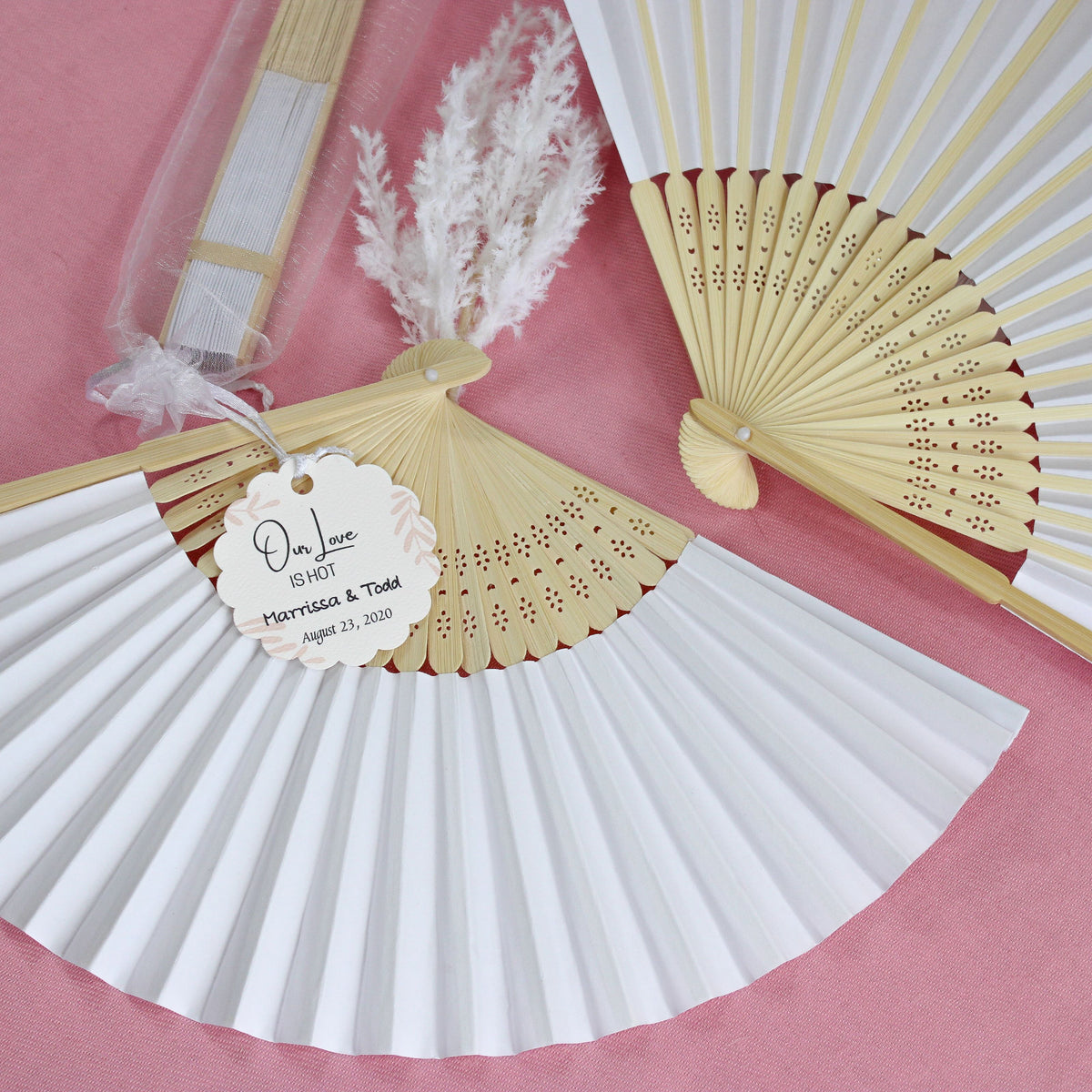 Our Love is Hot Bamboo Hand Fans