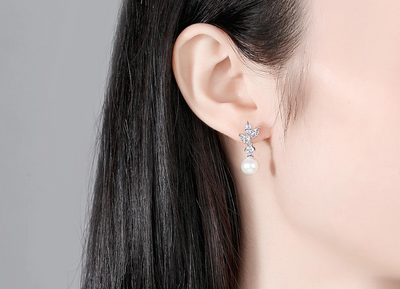 Bridesmaid Pearl Earring and Bracelet set