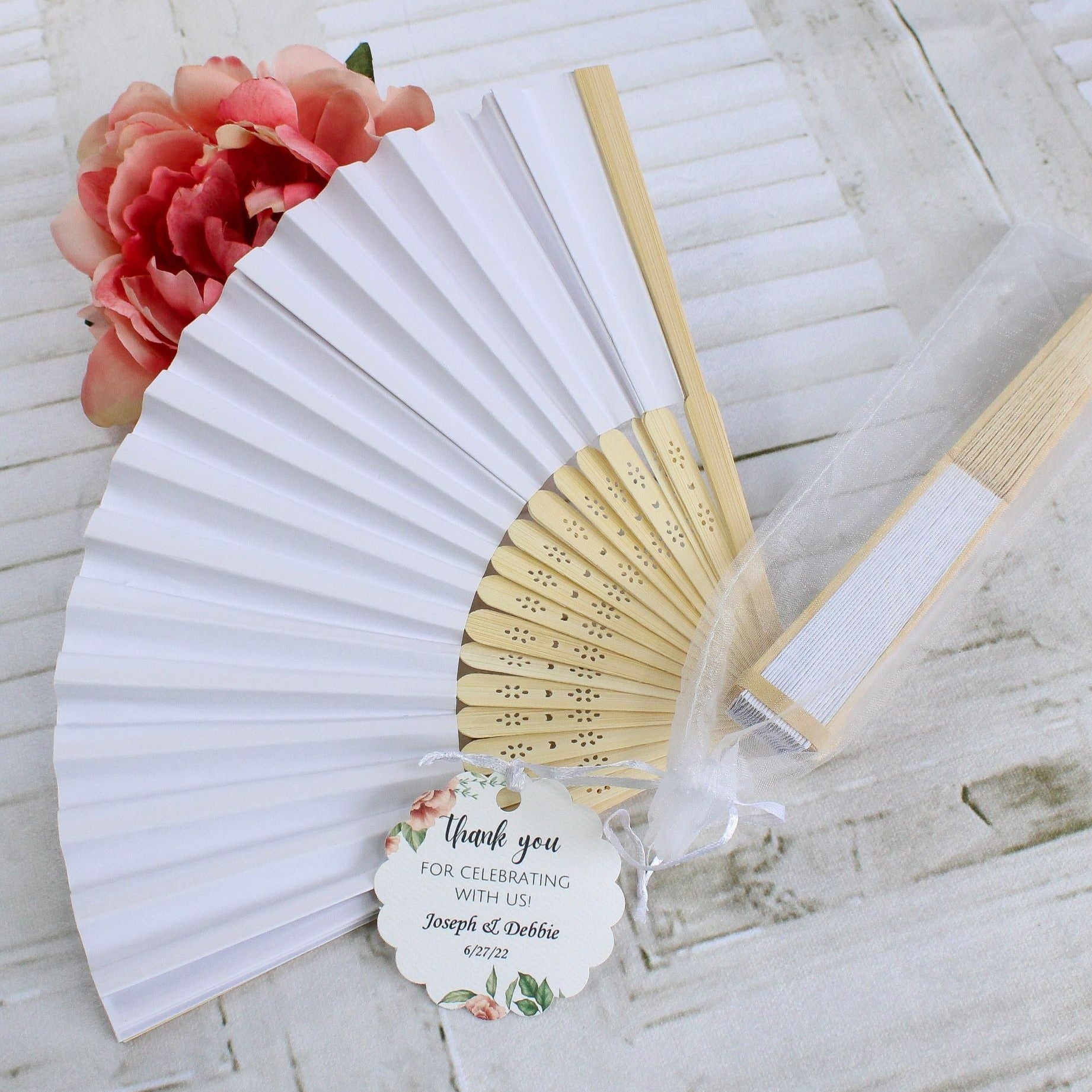 Debbie Fanning Love Hand Fan - Wedding Favor, Bridal Shower Favor Default Title (default) 50+