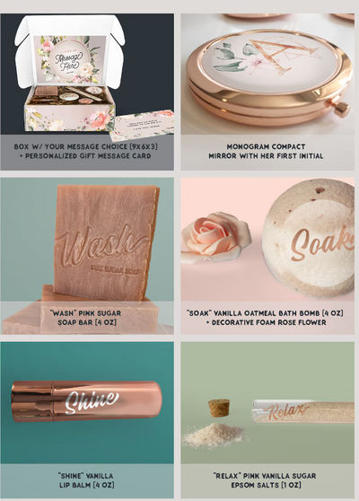 Floral Spa Bridal Party Box