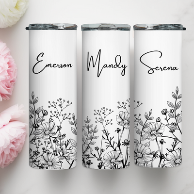 Wild Flower Bridesmaid Tumbler