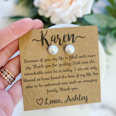 Mother of the Groom Pearl Earrings