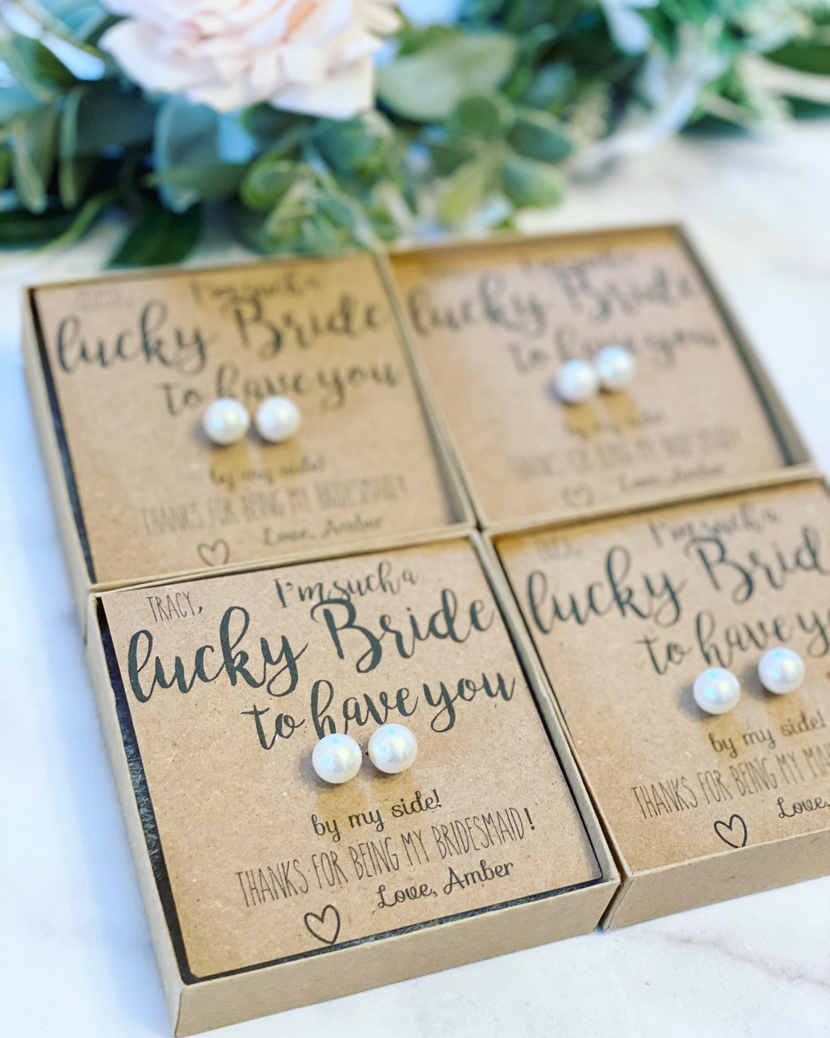 Lucky Bride Pearl Earrings