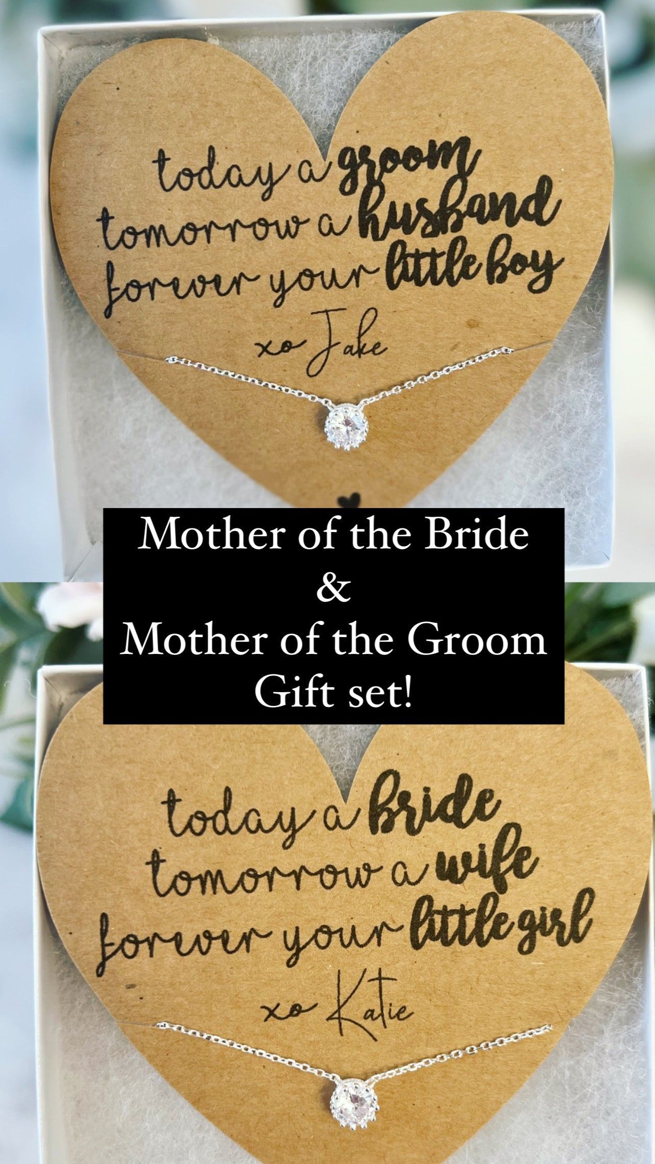 Mother of the Bride AND Groom gift set! Bridesmaid Gifts Boutique