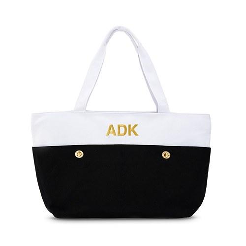 Bridesmaid Black and White Tote