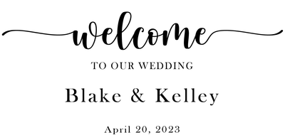 Welcome To Our Wedding Canvas Sign