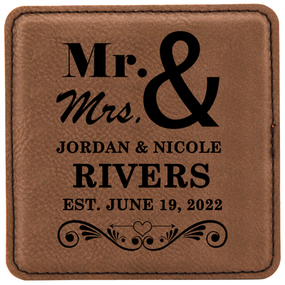 Leather Square Coaster