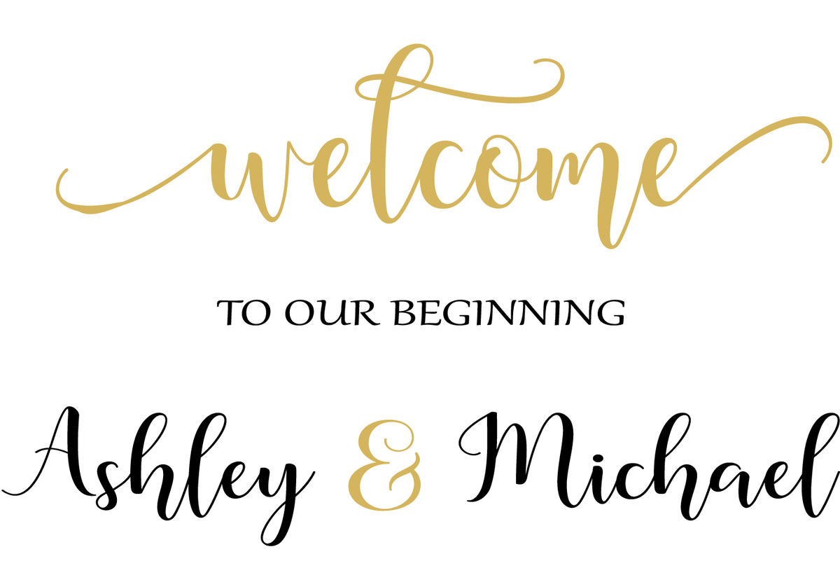 Elegant Welcome Wedding Canvas