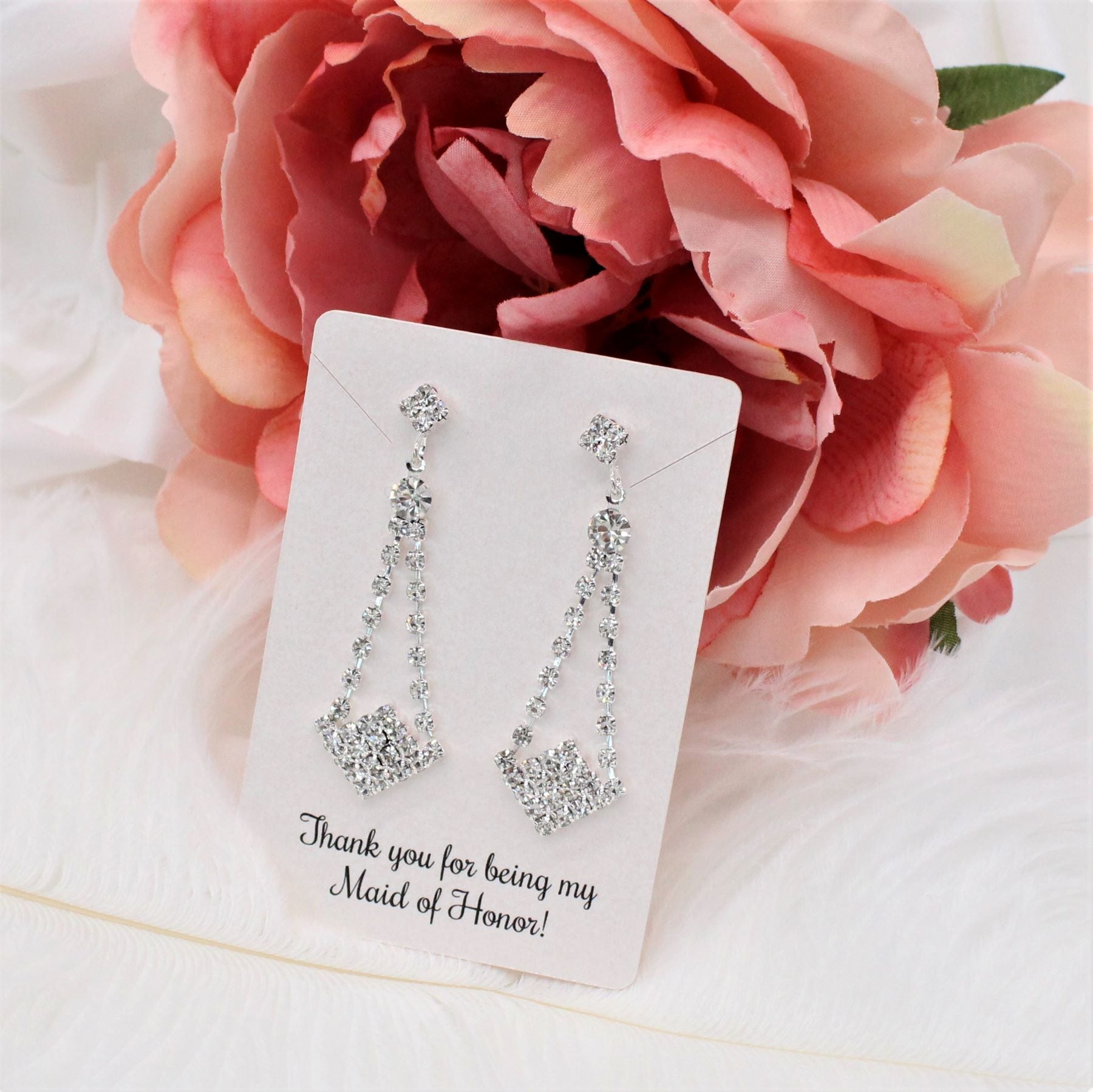 Sparkling Silver Earrings