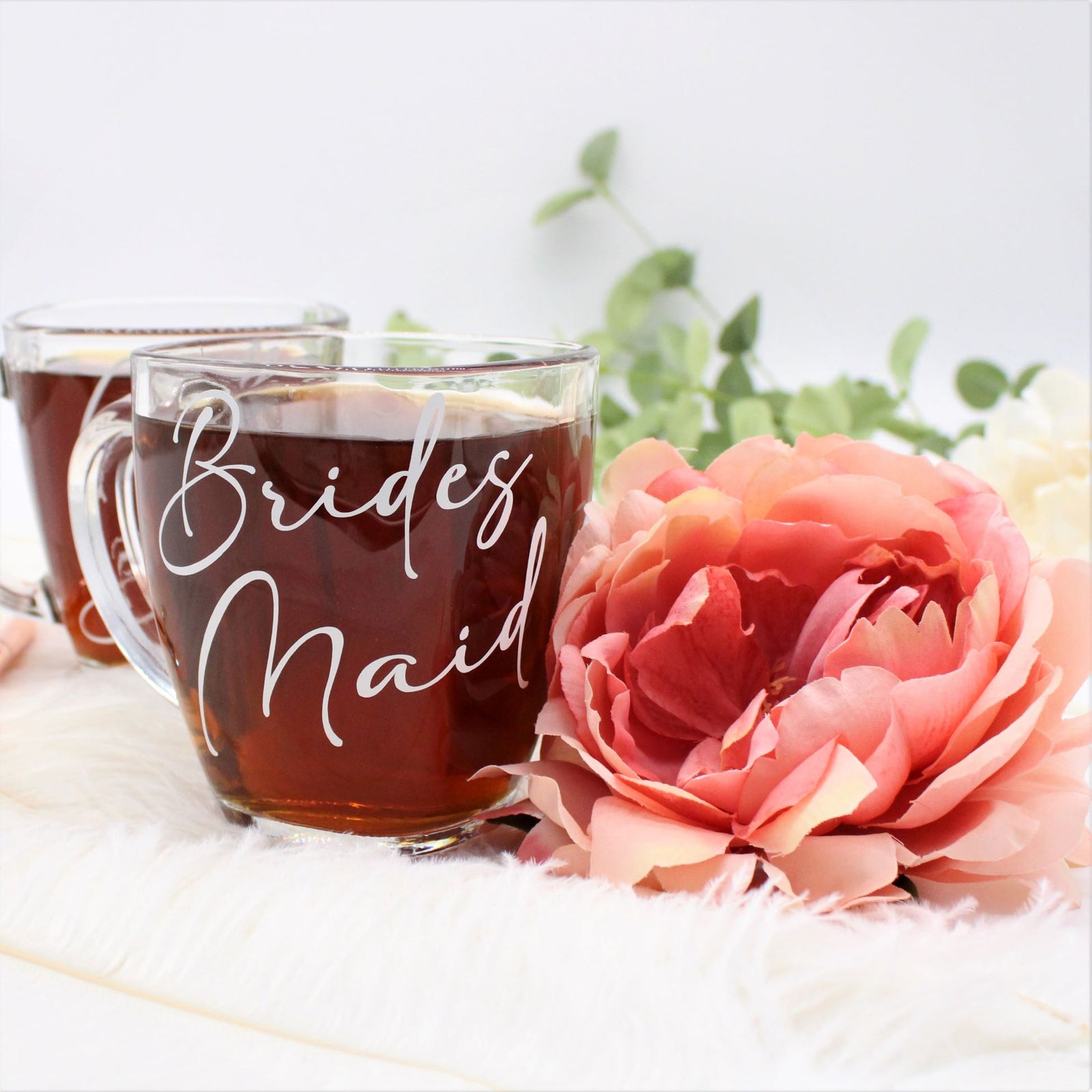  8 Pcs Bridesmaid Gifts Iced Coffee Cup with Bamboo Lids and  Glass Straw 16 oz Mason Jar Cups Bride Can Shaped Drinking Glasses Cute  Tumbler Cup Bridal Shower Favors, Bachelorette Party