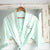 Satin Bridal Robe - Mint