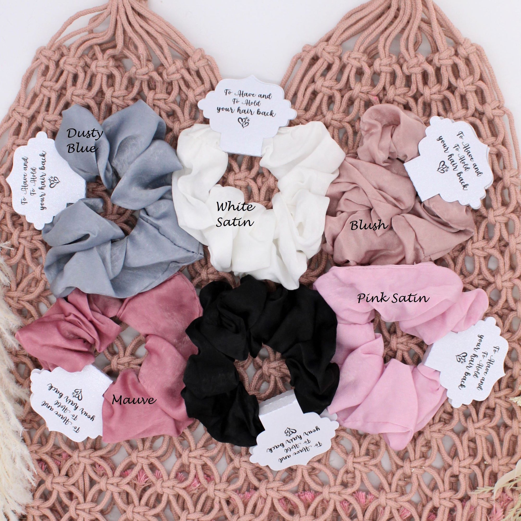 Her Silky Satin Hair Ties - Bridesmaid Gifts Boutique