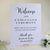 Welcome To Our Unplugged Wedding Sign