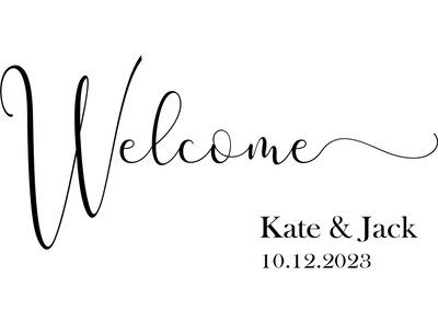 Simple Welcome Canvas Sign