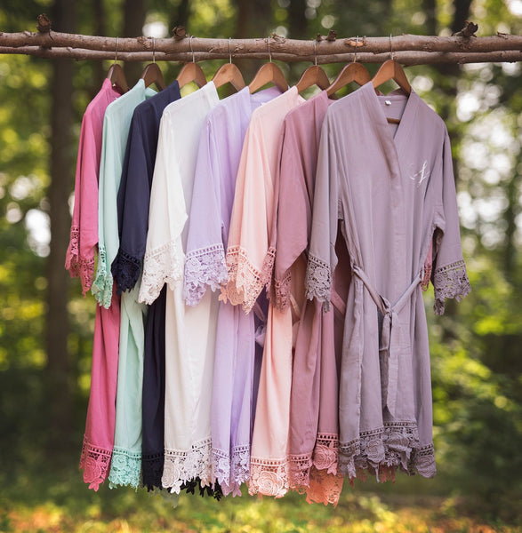 Cotton lace robe outlet