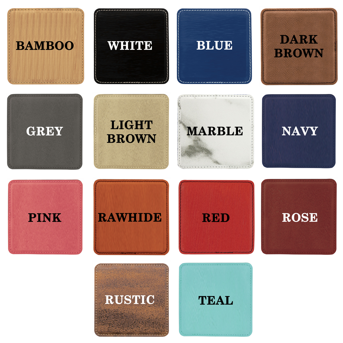 Leather Square Coaster